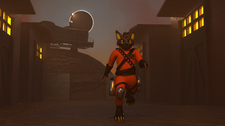 anthro cloud eclipse fence lights male running shed solo spacecraft spacesuit vehicle softdiamond_(artist) blender_cycles lethal_company softdiamond 16:9 3d_(artwork) digital_media_(artwork) hi_res widescreen