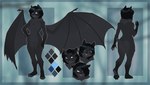 2023 4_toes 5_fingers absurd_res anthro bat blue_eyes breasts claws digital_media_(artwork) eyebrows eyelashes featureless_breasts featureless_crotch feet female fingers hi_res kyotoleopard mammal model_sheet nude pawpads plantigrade smile solo toe_claws toes