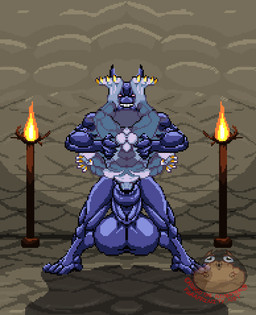4_toes animal_genitalia anthro balls being_held big_balls big_penis black_body black_skin blue_body blue_hair blue_penis blue_skin bodily_fluids bulge carrying_another cock_vore cum cum_in_mouth cum_inflation cum_inside duo excessive_cum excessive_genital_fluids feet fire flaccid forced foreskin genital_fluids genitals grin hair horn humanoid_on_anthro inflation male male/male male_on_anthro multicolored_body multicolored_hair multicolored_skin muscular muscular_male penetration penile penis sheath smile sprite standing toes torch upside_down urethral urethral_penetration vore white_body white_hair white_skin hungothenomster capcom darkstalkers mythology jon_talbain canid canine canis demon humanoid mammal monster mythological_canine mythological_creature werecanid werecanine werecreature werewolf 2016 animated digital_media_(artwork) loop pixel_(artwork) pixel_animation