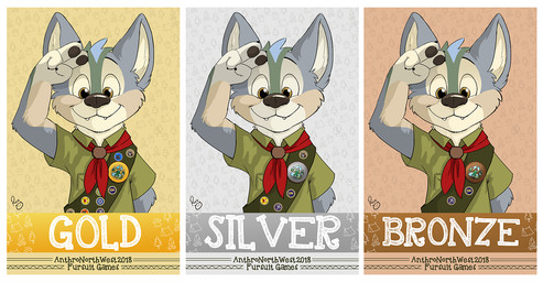 anthro badge brown_eyes closed_smile clothed clothing fangs front_view fur glistening glistening_eyes green_clothing green_shirt green_t-shirt green_topwear grey_body grey_fur head_tuft logo male mouth_closed pattern_background shirt simple_background smile solo t-shirt tan_body tan_fur teeth text topwear tuft white_body white_fur young young_anthro young_male pandapaco canid canine mammal 2018 artist_logo dated english_text multiple_images signature