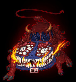 ambiguous_gender breath_powers car elemental_manipulation fire fire_breathing fire_manipulation group hooves horn long_tail machine multi_eye sharp_teeth tail teeth vehicle daimera look_outside hellride human living_car living_machine living_vehicle mammal monster hi_res