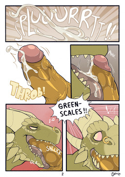 anthro bodily_fluids cum cum_in_mouth cum_inside cum_on_tongue dialogue disembodied_penis ejaculation erection facial_piercing facial_spikes fellatio five_frame_image genital_fluids genitals glans green_body green_scales group horn humanoid_genitalia humanoid_penis jaw_spikes looking_away male male/male musical_note musical_symbol nose_piercing offscreen_character onomatopoeia oral page_number penile penis penis_in_mouth piercing scales sex sharp_teeth sound_effects spikes spikes_(anatomy) symbol teeth text throbbing throbbing_penis tongue trio yellow_penis galaxia22 dungeons_and_dragons hasbro wizards_of_the_coast soursop_(galaxia22) dragonborn_(dnd) scalie comic english_text hi_res multiple_scenes signature
