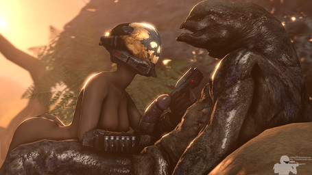 abs anthro armor back_muscles balls biceps breasts dominant dominant_female duo erection female female_on_humanoid forced genitals gun handgun headgear helmet holding_gun holding_handgun holding_object holding_pistol holding_ranged_weapon holding_weapon interspecies male muscular muscular_male nipples pecs penis pistol pointing_gun ranged_weapon rape restraints ribs serratus sex sunset triceps vein weapon bravo44 halo_(series) microsoft xbox_game_studios alien human humanoid mammal sangheili scalie 16:9 3d_(artwork) digital_media_(artwork) widescreen