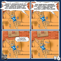 alcohol anthro beer beverage dialogue drinking furniture humor living_room male sitting sofa text ariesartist roger_(ariesartist) canid canine fennec_fox fox mammal true_fox alpha_channel comic english_text hi_res adult_(lore)