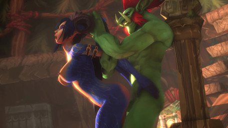 3_fingers 5_fingers ambiguous_penetration arm_grab arm_pull blue_eyes blue_hair bouncing_breasts breasts duo exposed_breasts eyes_closed fangs female female_penetrated fingers from_behind_position genitals glowing glowing_eyes green_body hair hair_grab hip_grab horn humanoid_on_humanoid humanoid_penetrated humanoid_penetrating humanoid_penetrating_humanoid humanoid_pointy_ears indoor_nudity indoor_sex inside male male/female male_penetrating male_penetrating_female navel nipples not_furry nude open_mouth orange_hair penetration penile penile_penetration penis penis_in_vagina pointy_ears prison_guard_position restrained sex standing tattoo teeth touching_hair tusks vaginal vaginal_penetration ambrosine92 blizzard_entertainment warcraft zyrigosa blood_elf elf humanoid troll_(mythology) 16:9 3d_(artwork) 3d_animation animated digital_media_(artwork) hi_res high_framerate loop no_sound short_playtime source_filmmaker_(artwork) video widescreen