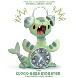 alarm alarm_clock ambiguous_gender beady_eyes black_eyes clock feral green_body humor open_mouth pun simple_background solo teeth text visual_pun white_background yelling piper_thibodeau animate_inanimate loch_ness_monster 1:1 2020 digital_media_(artwork) digital_painting_(artwork) english_text painting_(artwork) url