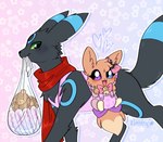 bag black_body bow_(feature) brown_body clean_diaper clothing diaper duo female feral folded_diaper fur green_eyes happy heart_symbol heterochromia male onesie plushie ribbons scarf smile tail toddler young young_feral pukopop nintendo pokemon gracie_(sweetcupcake) kurai_(kuraibre) canid eevee eeveelution generation_1_pokemon generation_2_pokemon mammal pokemon_(species) shiny_pokemon umbreon daughter_(lore) father_(lore) father_and_child_(lore) father_and_daughter_(lore) parent_(lore) parent_and_child_(lore) parent_and_daughter_(lore)