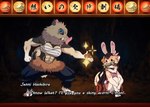 acorn anthro bone candid dialogue female female_anthro food fruit lamp lantern muscular muscular_female nut_(fruit) parody plant rika_(artist) demon_slayer inosuke_hashibira nezuko_kamado rika_(rika) canid canine canis domestic_dog mammal pomeranian spitz tagme