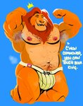 anthro anthrofied armpit_fetish armpit_hair bodily_fluids body_hair clothing jockstrap male mature_anthro mature_male muscular muscular_anthro muscular_male musk solo sweat underwear spazz_bear disney the_lion_king mufasa felid lion mammal pantherine hi_res