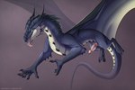 aroused blue_body cloacal_penis enjoying feral genitals green_eyes jumping knot male naughty_face penis solo tail tongue upset darkarlett european_mythology mythology ravey_yurikai_silverclaw_(raverdragon93) dragon mythological_creature mythological_scalie scalie western_dragon hi_res