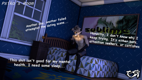 anthro bed black_body black_fur black_highlights bottomwear brown_body brown_fur brown_hair cellphone clothed clothing dialogue electronics fur furniture grey_bottomwear grey_clothing grey_shorts hair highlights_(coloring) holding_object holding_phone male multicolored_body multicolored_fur multicolored_hair phone shorts shorts_only smartphone solo text topless topless_anthro topless_male two_tone_body two_tone_fur two_tone_hair psikokinetic warfaremachine_(modeler) sublime psiko_(psikokinetic) canid canine canis jackal mammal 16:9 2024 3d_(artwork) absurd_res digital_media_(artwork) english_text hi_res source_filmmaker_(artwork) widescreen