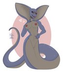 anthro apode areola breasts female legless nipples non-mammal_breasts orange_eyes serpentine solo compass_(artist) draconcopode reptile scalie snake 2021 digital_media_(artwork) hi_res