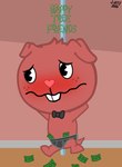 anthro blush clothing male money money_in_underwear pole solo stripper stripper_pole underwear jameshtf happy_tree_friends jippery_(fan_character) canid canine canis domestic_dog mammal hi_res