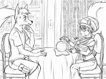 2ll2l anthro crystal_ball duo eyewear female glasses greyscale male mammal monochrome rodent sciurid sitting tree_squirrel veil