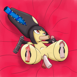 2_mouths anal anal_penetration anthro black_hair feet fellatio female foot_fetish foot_play footjob gangbang genitals group group_sex hair handjob male male/female multi_genitalia multi_mouth multi_penis multiple_penetration nude oral penetration penile penis red_eyes sex teeth vaginal vaginal_penetration vulva yellow_body yellow_skin cindy_(trunko) nintendo pokemon generation_3_pokemon mawile pokemon_(species) 1:1 hi_res
