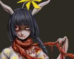 animal_ears bemani blood blood_on_clothes blood_on_face blue_hair braided_hair brown_background clothed clothing dripping female flower gore guts hair hair_ornament hime_cut holding konami looking_at_viewer pale_skin pinwheel plain_background pop'n_music portrait rabbit_ears raised_arm red_eyes ringe scarf shyaka_mimi smile
Rating: Questionable
Score: 0
User: titaniachkt
Date: April 23, 2014