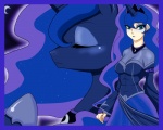 alternate_species blue_border border clothed clothing eyes_closed female feral hair horn humanized princess royalty solo ninja-8004 friendship_is_magic hasbro my_little_pony mythology princess_luna_(mlp) equid equine horse human mammal mythological_creature mythological_equine pony unicorn 2012 5:4 digital_media_(artwork) hi_res