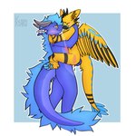 anal anal_orgasm anal_penetration anthro anthro_on_anthro anthro_penetrated anthro_penetrating anthro_penetrating_anthro arms_around_neck big_dom_small_sub big_tail blue_body blue_fur blush bodily_fluids cheek_tuft cuddling cum cum_drip cum_in_ass cum_inside cum_while_penetrated cumshot dominant dripping duo ear_tuft ejaculation facial_tuft fur fuzzy genital_fluids genitals hands-free happy happy_sex hindpaw holding_butt horn hug internal internal_anal larger_male looking_at_another looking_at_partner looking_pleasured male male/male male_penetrated male_penetrating male_penetrating_male motion_lines orgasm pawpads paws penetration penile penile_penetration penis penis_in_ass penis_silhouette sex simultaneous_orgasms size_difference smaller_male smaller_penetrated smile stand_and_carry_position standing standing_sex tail tapering_penis tuft wings yellow_body kyaro mythology dusk_(duskthedutchie) zertyz_(character) dragon dutch_angel_dragon furred_dragon furred_scalie mythological_creature mythological_scalie scalie 1:1 hi_res