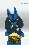 badge male solo smolevn nintendo pokemon ash_ketchum generation_4_pokemon human lucario mammal pokemon_(species) animated short_playtime