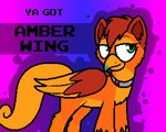 beak brown_hair feathers female feral fur green_eyes hair orange_body orange_fur smile solo wings ya_got pokefound banned_from_equestria hasbro my_little_pony mythology amber_wing fan_character avian gryphon hybrid mythological_avian mythological_creature 2021 5:4 digital_media_(artwork) pixel_(artwork)