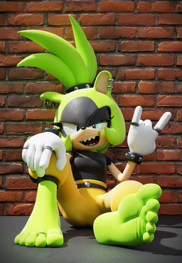 5_toes anthro barefoot digit_ring feet female foot_focus humanoid_feet jewelry plantigrade ring soles solo toe_ring toes feetymcfoot idw_publishing sega sonic_the_hedgehog_(comics) sonic_the_hedgehog_(idw) sonic_the_hedgehog_(series) surge_the_tenrec afrosoricid mammal tenrec 3d_(artwork) absurd_res digital_media_(artwork) hi_res