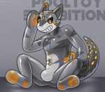 animate_inanimate anthro dragon featureless_feet featureless_hands feet gleipnir_(hacony) hacony handle horn inflatable inflation_valve latex living_inflatable living_latex male mythological_creature mythological_scalie mythology null_bulge pawpads plantigrade scalie sitting solo tail thick_tail