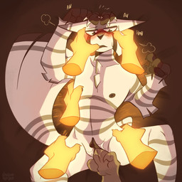 ambiguous_gender andromorph andromorph/ambiguous andromorph_anthro andromorph_focus andromorph_penetrated anthro anthro_penetrated avian_hands bed big_clitoris biped blush blush_lines blushing_profusely bodily_fluids clitoral_hood clitoris disembodied_hand enlarged_clitoral_glans fingering furniture genital_fluids genitals ghost_hand grope groping_chest group humanoid_genitalia humanoid_vulva intersex intersex/ambiguous intersex_anthro intersex_focus intersex_penetrated leg_grab lying on_back on_bed penetration solo_focus submissive submissive_andromorph submissive_intersex sweat sweatdrop thigh_grab vaginal vaginal_fingering vaginal_fluids vaginal_penetration vulva lustwasp cathode_(lustwasp) felid feline felis ghost hybrid mammal spirit 1:1 absurd_res hi_res trans_(lore)