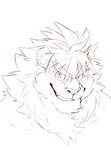 anthro eyebrows grin looking_at_viewer male mane simple_background smile solo thick_eyebrows white_background heylaw21 crave_saga leonardo_(crave_saga) felid lion mammal pantherine bust_portrait hi_res portrait