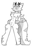 antennae_(anatomy) anthro artist_sotu big_tail big_tongue cheek_tuft collar facial_tuft female fluffy fluffy_tail looking_at_viewer presenting solo tail thigh_gap tuft sotu lumari hi_res