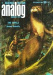 1968 20th_century analog_science_fiction ancient_art anthro cover english_text female group hi_res human john_schoenherr magazine_cover mammal mustelid otter shilling signature text traditional_media_(artwork) trio