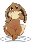 anthro featureless_chest featureless_crotch female flat_chested front_view handpaw kemono looking_at_viewer multi_nipple neck_tuft nipples paws simple_background solo thick_thighs tuft walking white_background wide_hips ingi nintendo pokemon eevee generation_1_pokemon pokemon_(species) 2022 dated hi_res signature