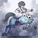 ball breasts clothed clothing female fingerless_gloves gloves handwear hooves humanoid_pointy_ears pointy_ears soccer_ball soccer_uniform solo sport sportswear tail tail_wraps uniform wraps celebrated_earl european_mythology greek_mythology mythology centaur equid equid_taur humanoid_taur mammal mammal_taur taur 2019 absurd_res hi_res