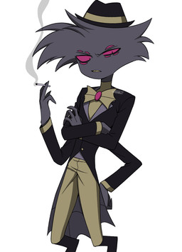 4_arms cigarette clothed clothing holding_cigarette holding_object male multi_arm multi_eye multi_limb simple_background solo white_background enaic31 hazbin_hotel hellaverse arackniss_(hazbin_hotel) arachnid arthropod demon humanoid spider absurd_res hi_res