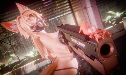 anthro big_breasts blonde_hair breasts clothed clothing duo eye_patch eyewear female female/female finger_gun fur gesture green_eyes gun hair hand_gesture handgun lying macro malorian_arms_overture_(cyberpunk_2077) micro nipples nude on_back ranged_weapon revolver smile tail thong_straps tuft weapon white_body white_fur yellow_body yellow_fur cynthiaacid mayosplash_(modeler) valorlynz_(modeler) five_nights_at_freddy's mihoyo scottgames zenless_zone_zero foxy_(fnaf) pulchra_fellini canid canine domestic_cat felid feline felis fox mammal thiren 2025 3d_(artwork) 5:3 absurd_res blender_(artwork) digital_media_(artwork) hi_res