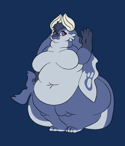 anthro belly big_belly big_breasts big_butt blue_body blue_hair breasts butt deep_navel fat_rolls female hair horn huge_belly looking_at_viewer morbidly_obese morbidly_obese_female navel obese obese_female overweight overweight_anthro overweight_female purple_eyes slightly_chubby slightly_chubby_female solo tail thick_tail thick_thighs weight_gain bunnynoah komi_(fatty-sashimi) aquatic cetacean hybrid mammal whale_dragon 2018 alpha_channel digital_media_(artwork) full-length_portrait portrait