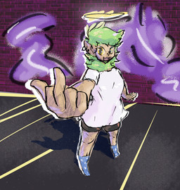 Rating: s
ID: 5754512
Date: 2025-08-03 20:42:10 -0400
Status: pending
Score: 0
action_pose boots bottomwear camera_focus clothing ethangalaxy exaggerated_perspective facing_view fairy female footwear gesture graffiti green_hair hair halo hand_gesture hi_res hotpants humanoid humanoid_pointy_ears large_hand_perspective middle_finger parking_lot perspective pointy_ears pose purple_background shirt shoes short_hair shorts simple_background socks solo standing stylized t-shirt topwear yellow_eyes post #5754512