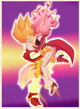 after_transformation anthro blush clothing duo eyes_closed female fire flaming_hair flying footwear glowing hero high_heels hug hugging_another jacket kissing male male/female princess pseudo_hair romantic romantic_couple royalty shoes simple_background super_form super_transformation topwear foxdrows sega sonic_the_hedgehog_(series) blaze_the_cat burning_blaze sonic_the_hedgehog super_sonic domestic_cat eulipotyphlan felid feline felis hedgehog mammal hi_res