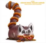 ambiguous_gender feral food humor onion_rings pun simple_background solo visual_pun white_background piper_thibodeau lemur mammal primate ring-tailed_lemur strepsirrhine digital_media_(artwork) digital_painting_(artwork)