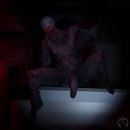 bald belly dark_room emergency_light flashlight genitals glowing glowing_eyes horror_(theme) looking_at_viewer male moobs not_furry open_mouth penis red_eyes sitting skin_folds solo spread_legs spreading swinging_penis teasing teasing_viewer teratophilia tongue tongue_out wrinkles angysu humanoid monster monstrous_humanoid regenerator_(resident_evil) 1:1 3d_(artwork) 3d_animation animated digital_media_(artwork) hi_res high_framerate no_sound short_playtime video watermark