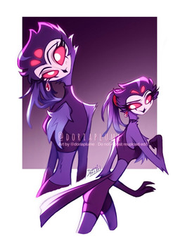 4_eyes accessory anthro arm_tuft athletic_wear border breasts butt chest_tuft cleavage_cutout clothing crop_top crossgender cutout ear_piercing eyebrows eyelashes female glowing glowing_eyes gradient_background hair hair_accessory hair_tie head_tilt mtf_crossgender multi_eye piercing ponytail pupils purple_background purple_clothing raised_eyebrow red_sclera shirt simple_background slim small_waist solo tail tied_hair tight_clothing topwear tuft white_border white_pupils doriaplume hellaverse helluva_boss stolas_(helluva_boss) avian bird owl 2025 dated hi_res