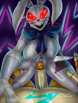 abstract_background anthro anthro_pov big_breasts big_ears big_penis blue_eyes bodily_fluids bow_ribbon breasts buckteeth claws cowgirl_position curvy_figure duo eyelashes female female_on_top finger_claws first_person_view floppy_ears from_front_position genital_fluids genitals glistening glistening_body glistening_breasts glistening_legs glowing glowing_eyes grey_body holding_knife holding_object huge_hips huge_penis human_pov knife long_ears machine male male/female male_on_bottom male_pov multicolored_body nipple_outline nude nude_anthro nude_female nude_male on_bottom on_top open_mouth open_smile orange_body patch_(fabric) patreon_logo penetration penis red_eyes reflection sex shallow_penetration smile spread_vulva spreading stitch_(sewing) tan_body teeth text thick_thighs two_tone_body vaginal vaginal_fluids vaginal_fluids_on_penis vaginal_penetration voluptuous voluptuous_anthro voluptuous_female vulva whiskers wide_hipped_anthro wide_hipped_female wide_hips thebigbadwolf01 five_nights_at_freddy's five_nights_at_freddy's:_security_breach patreon scottgames steel_wool_studios glamrock_freddy vanny_(fnaf) animatronic bear human lagomorph leporid mammal rabbit robot 2025 absurd_res artist_name digital_drawing_(artwork) digital_media_(artwork) hi_res watermark