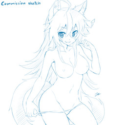 breasts clothed clothing female looking_at_viewer navel nipples simple_background solo topless topless_female white_background sollyz animal_humanoid cat_humanoid felid felid_humanoid feline feline_humanoid humanoid mammal mammal_humanoid 1:1 2017 blue_and_white digital_drawing_(artwork) digital_media_(artwork) hi_res monochrome signature sketch