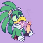 after_anal after_sex ambiguous_gender anthro beak beak_fetish beak_play beak_sex beakjob bodily_fluids cum cum_in_mouth cum_inside cum_on_penis cum_string genital_fluids genitals male oral penis sex solo copii_chaotix sega sonic_riders sonic_the_hedgehog_(series) jet_the_hawk shadow_the_hedgehog accipitrid accipitriform avian bird 1:1