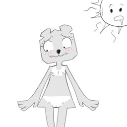 anthro blush blush_lines bodily_fluids breasts drooling embarrassed female female_anthro flat_chested front_view genitals loli looking_away looking_down nipples nude nude_anthro nude_female open_mouth saliva simple_background solo sun suntan sweat sweatdrop tan_line vulva white_background young smeet_(artist) cartoon_network the_amazing_world_of_gumball teri_(tawog) bear mammal paper_creature 1:1 2023 digital_drawing_(artwork) digital_media_(artwork) greyscale hi_res monochrome portrait spot_color three-quarter_portrait