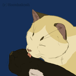 ambiguous_gender black_body black_fur duo eyes_closed face_lick feral feralized fur licking personal_grooming size_difference social_grooming tongue yellow_body yellow_fur ouivon attack_on_titan erwin_smith levi_ackerman domestic_cat felid feline felis mammal 1:1 2013 alpha_channel low_res