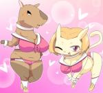 boobies_uniform breasts cleavage clothed clothing duo female lets0020 space_dandy katie_(space_dandy) alien betelgeusian capybara capybarian caviid domestic_cat felid feline felis mammal rodent