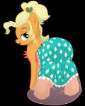 alternate_hairstyle applejack_(mlp) big_butt blonde_hair butt clothed clothing dress equine female freckles friendship_is_magic fur hair horse huge_butt looking_back mammal my_little_pony orange_fur pony smile solo vector xniclord789x
Rating: Safe
Score: 9
User: anthroking
Date: February 09, 2014