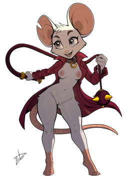 3_toes anthro barefoot bottomless breasts clothed clothing collar feet female genitals jacket jacket_only medium_breasts mostly_nude nipples notched_ear open_clothing open_jacket open_topwear paws plantigrade solo tail toes topwear topwear_only vulva wide_hips zoobastik mina_the_hollower yacht_club_games mina_(mina_the_hollower) mammal mouse murid murine rodent 2024 absurd_res hi_res signature