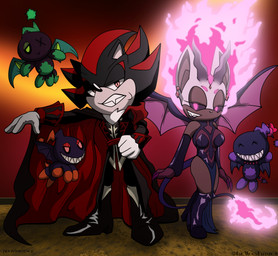 2_horns anthro back_wings bat_wings biped black_body black_boots black_clothing black_footwear black_hair boots brown_body cape clothed clothing cosplay crossover_cosplay ear_piercing eyes_closed fangs female fire flaming_hair flaming_tail flying footwear front_view gloves grin group hair handwear highlights_(coloring) horn looking_at_viewer membrane_(anatomy) membranous_wings missing_eye piercing pseudo_hair red_highlights sharp_teeth shoes smile tail teeth tight_clothing white_clothing white_gloves white_handwear wings jen_foxworth shadowwalk castlevania konami sega sonic_the_hedgehog_(series) rouge_the_bat shadow_the_hedgehog bat chao_(sonic) demon eulipotyphlan hedgehog mammal vampire 2025 absurd_res artist_collaboration character_request crossover hi_res