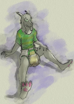 anthro bodily_fluids clothed clothing diaper feces genital_fluids looking_at_viewer male sitting soiled_diaper solo unclean_diaper urine used_diaper wearing_diaper wet_diaper lowpass undertale undertale_(series) asriel_dreemurr boss_monster_(undertale) bovid caprine goat mammal